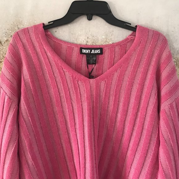 DKNY Pink Ribbed Sweater (NWT) - Picture 2 of 10